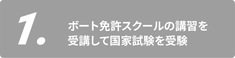 1. ボート免許スクールの講習を受講して国家試験を受験